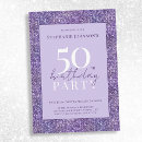 Search for elegant 50th birthday invitations Glitter