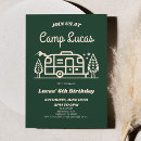 Search for camping party invitations Boy