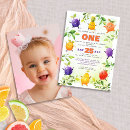 Search for fruit 1st birthday invitations Cute