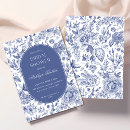 Search for blue and white bridal shower invitations Tea