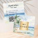 Search for tropical beach business cards Beauty salon