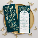 Search for emerald green menus 15th birthday