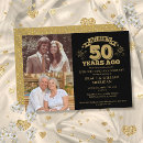 Search for gold and black 50th anniversary invitations Vow renewal