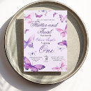 Search for butterfly 1st birthday invitations Girls