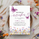 Search for purple butterfly bridal shower invitations Floral