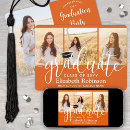 Search for black and orange graduation invitations Modern