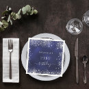 Search for silver napkins Navy blue
