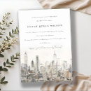 Search for new york skyline invitations Watercolor