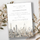 Search for new york skyline invitations Watercolor