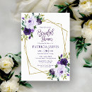 Search for purple bridal shower invitations Flowers