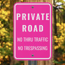 Search for traffic signs Private property