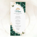 Search for emerald green menus Floral