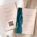 Search for teal rose wedding invitations Modern