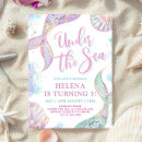 Search for 3rd birthday invitations Under the sea