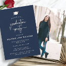 Search for navy blue graduation invitations High school senior class