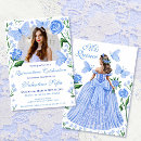 Search for baby blue quinceanera invitations Princess