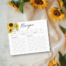 Search for sunflower recipe cards Yellow