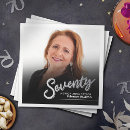 Search for silver and black napkins Birthday