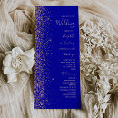 Search for royal blue and gold wedding programs Modern