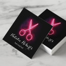 Search for neon business cards Hairstylist