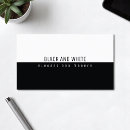 Search for half white half black business cards Minimalist