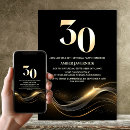 Search for black and gold 30th birthday invitations Thirty