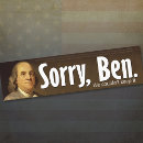 Search for ben franklin bumper stickers Tea party