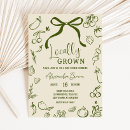 Search for locally grown baby shower invitations Sage green