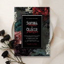 Search for black white red wedding invitations Victorian