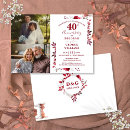 Search for 40th wedding anniversary invitations Floral