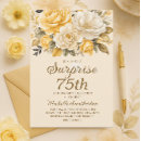 Search for surprise 75th birthday invitations Elegant