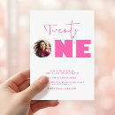 Search for hot pink 21st birthday invitations Girly