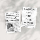 Search for sweet 16 save the dates Quinceañera