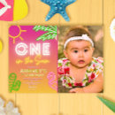 Search for flamingo 1st birthday invitations Tropical