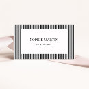 Search for black and white stripes business cards Simple
