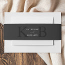 Search for black wedding invitation belly bands Minimalist