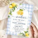 Search for little cutie baby boy shower invitations Citrus