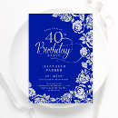 Search for elegant 40th birthday invitations Glam glamorous