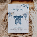 Search for baby clothes invitations Blue