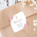 Search for first communion thank you stickers Blush pink