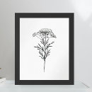 Search for black and white flower drawing art Trendy boho chic