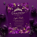 Search for purple butterfly quinceanera invitations 15th birthday