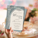 Search for teal and silver invitations Classic
