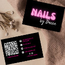 Search for neon business cards Nail technician