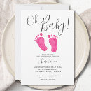 Search for baby feet invitations Simple minimal