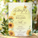 Search for sunflower and butterfly invitations For her