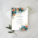 Search for teal and burnt orange wedding invitations Watercolor