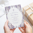 Search for purple baptism invitations Simple