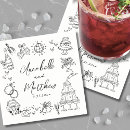 Search for european napkins Black and white