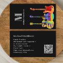 Search for guitar business cards Professional musician